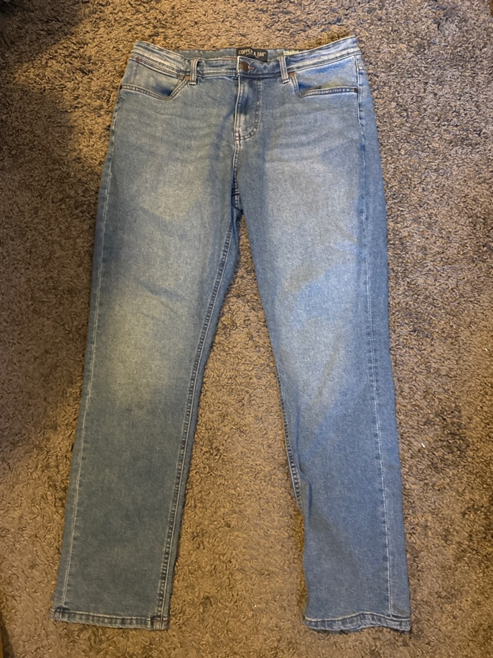 Comfort Gear Men's Straight Jeans - Light Blue - 34x32